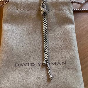 David Yurman Petite X Lariat Y Necklace w/ Pave Diamonds